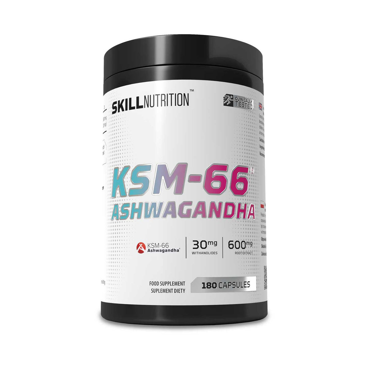 Skill Nutrition KSM-66 Ashwagandha vegan capsules 180s, UK version