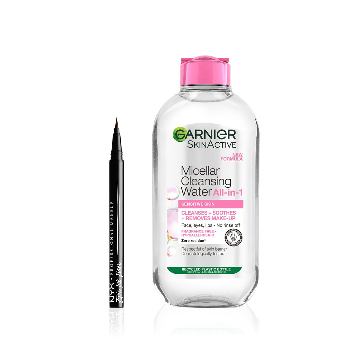 NYX Epic Ink eyeliner and Garnier Micellar Water bundle (British brand)