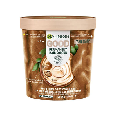 Boots Garnier GOOD Permanent Hair Dye 7.33 Hot Honey Blonde- Buy online at McGrocer