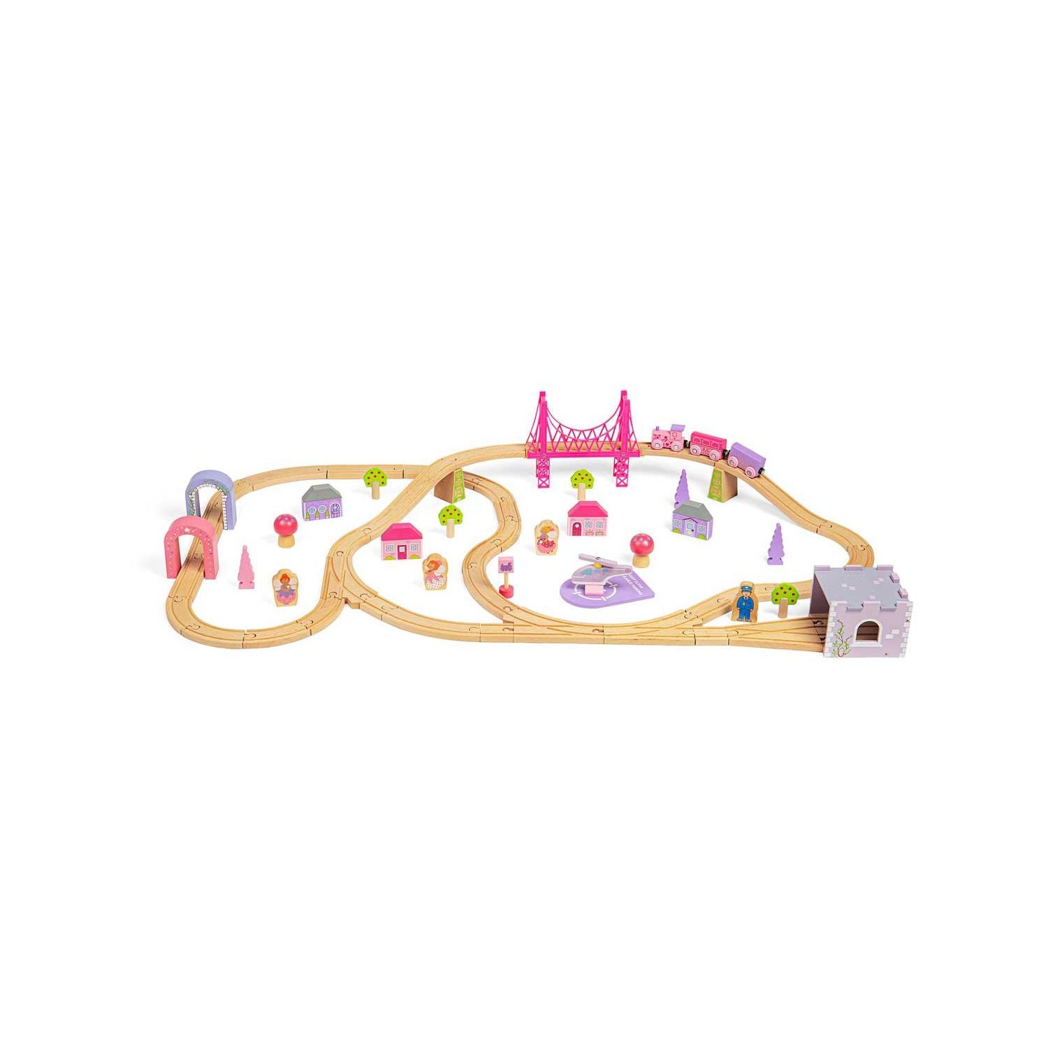Bigjigs Rail fairy town train set 75 pieces - British product
