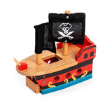 Bigjigs wooden pirate galleon ship for train sets, UK version