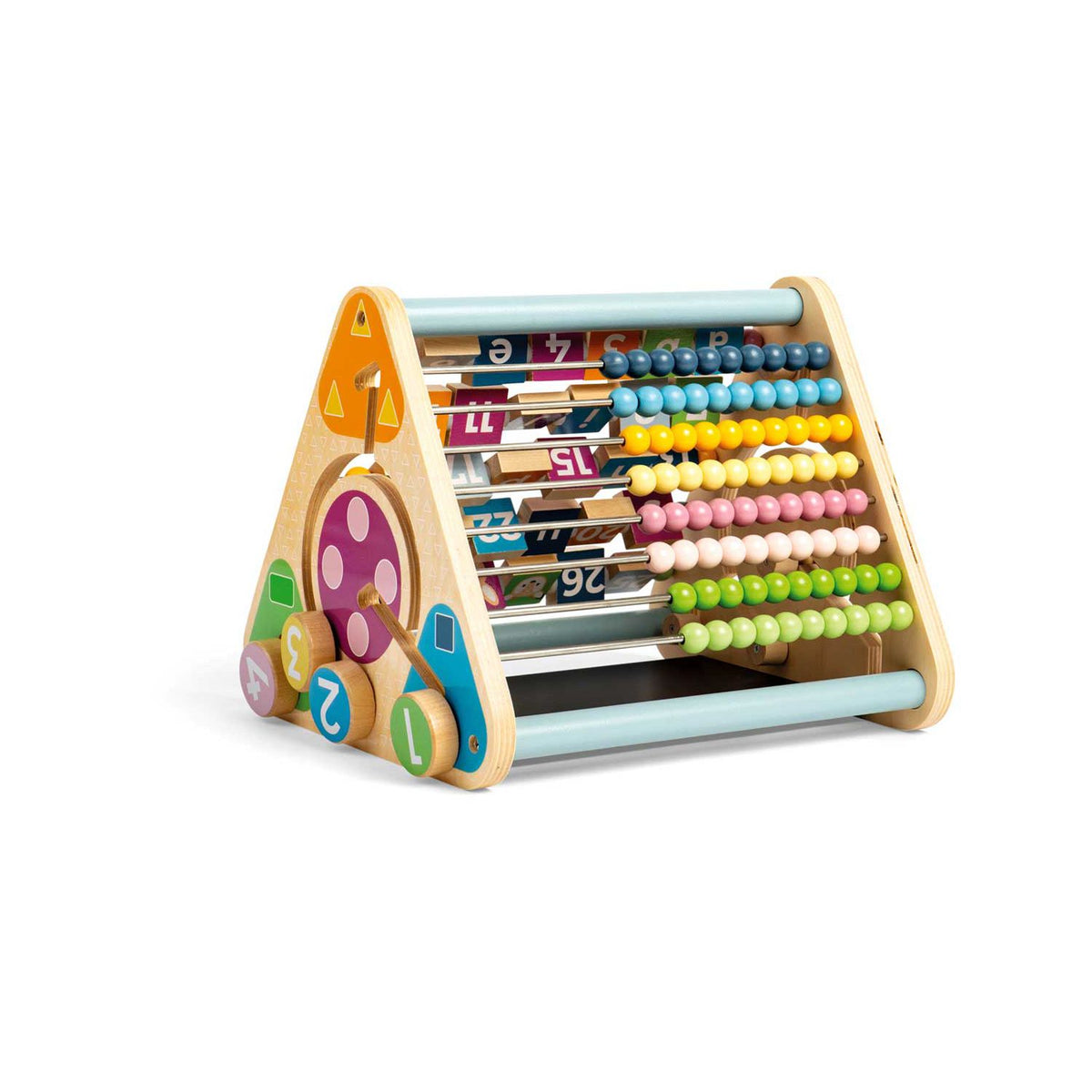 Bigjigs Toys FSC certified triangular activity centre (British brand)