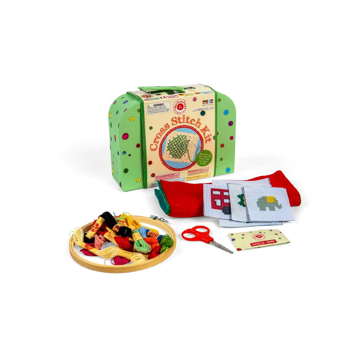 Buttonbag cross stitch kit learn how to cross stitch - British product