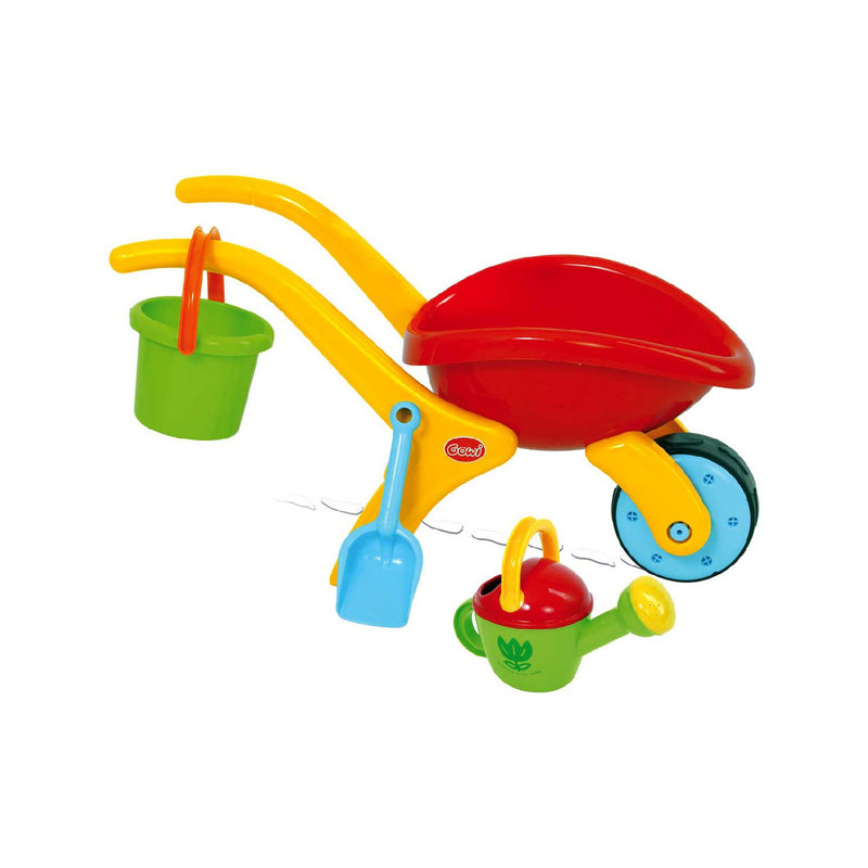 Gowi Toys wheelbarrow set bucket spade watering can, UK version