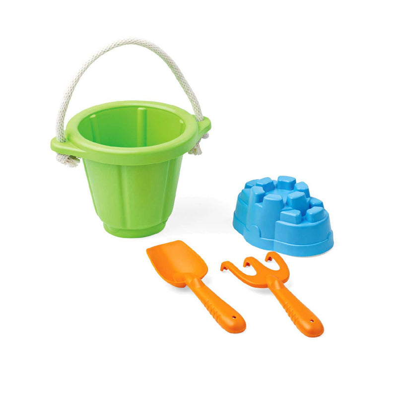Green Toys children's sand play set with bucket and spade (British brand)