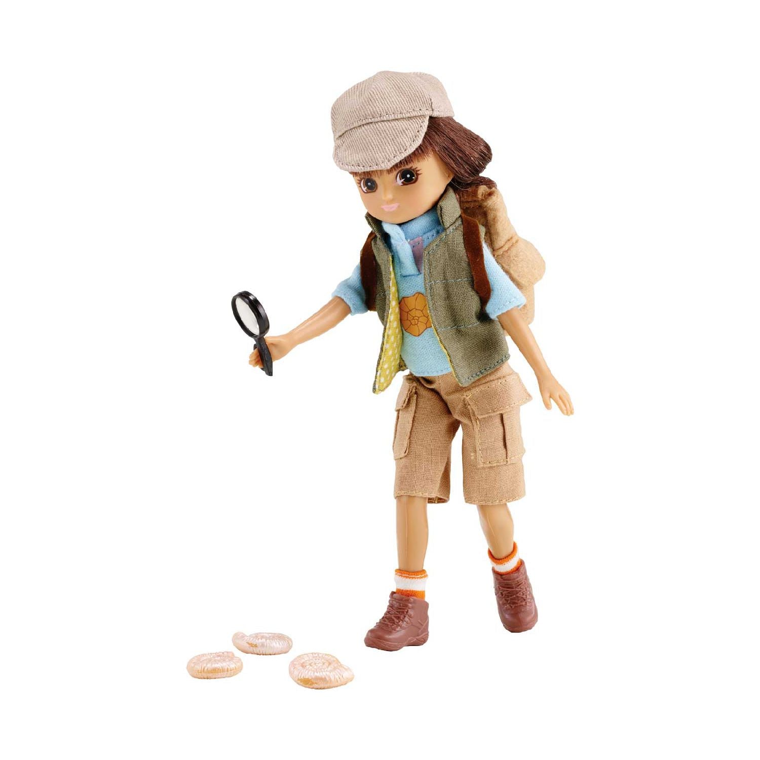 Lottie Fossil Hunter doll with outfit and accessories, imported from the UK