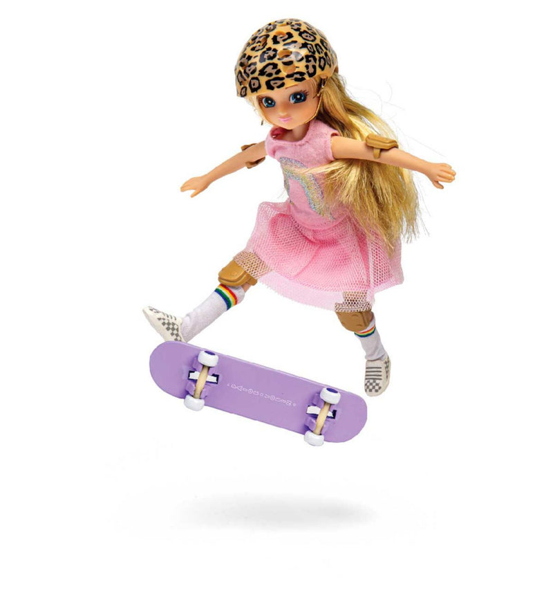 Lottie Skate Park Doll with skateboard and helmet - British product