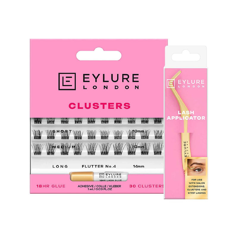 Eylure lash applicator and Flutter No.4 lash clusters, British brand