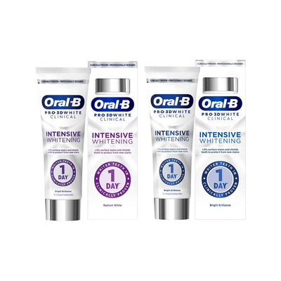 Boots Oral B Intensive Whitening Toothpaste Bundle Bright Brilliance and Radiant White 2 x 75ml- Buy online at McGrocer