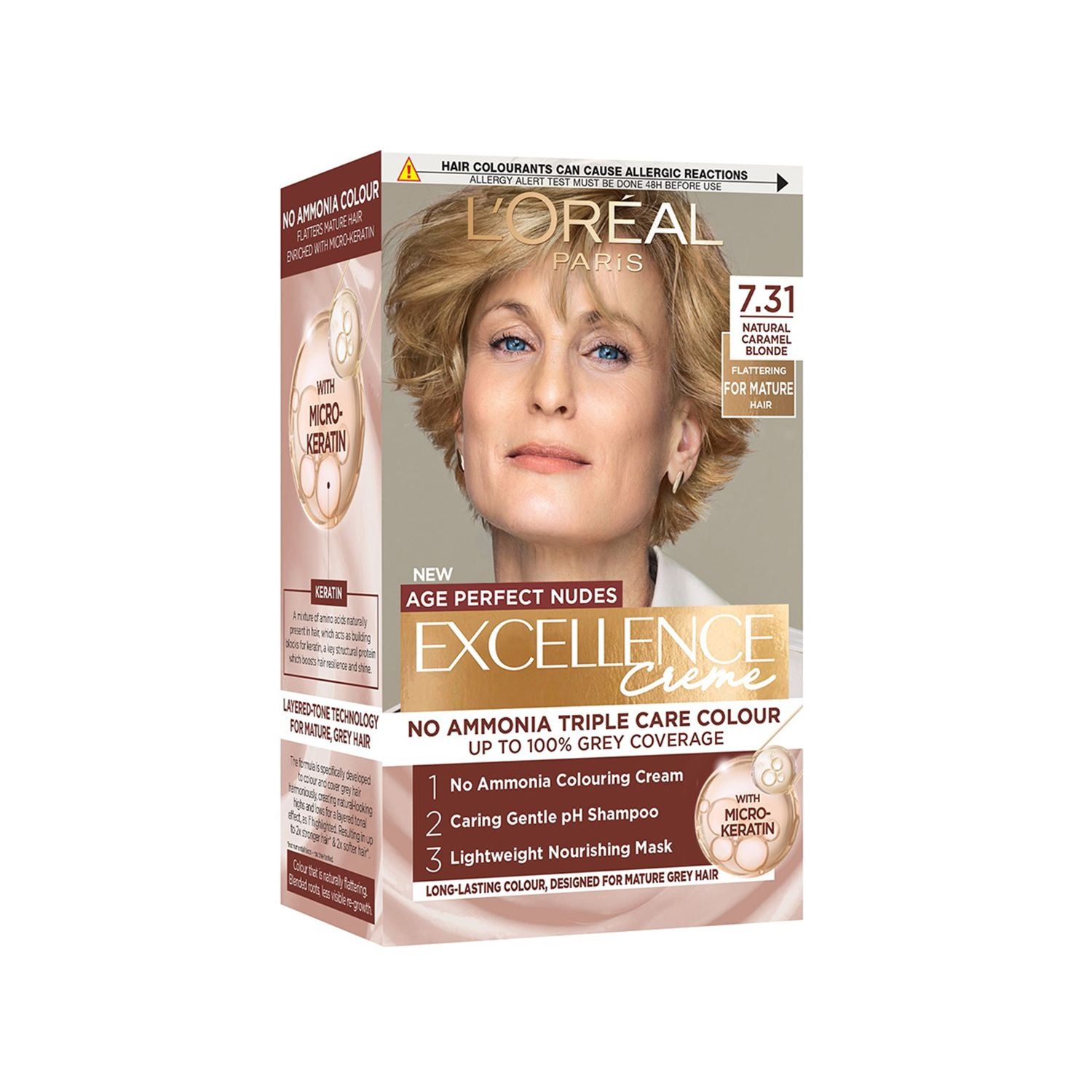 L'Oréal Paris hair dye Natural Caramel Blonde 7.31 - British product