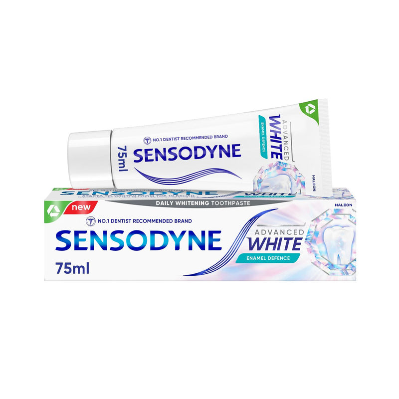 Sensodyne Advanced White toothpaste 75ml, imported from the UK