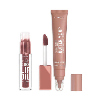 Boots Rimmel Oh My Gloss! Cappuccino Lip Oil and Latte Delight Lip Butter Balm Bundle- Buy online at McGrocer