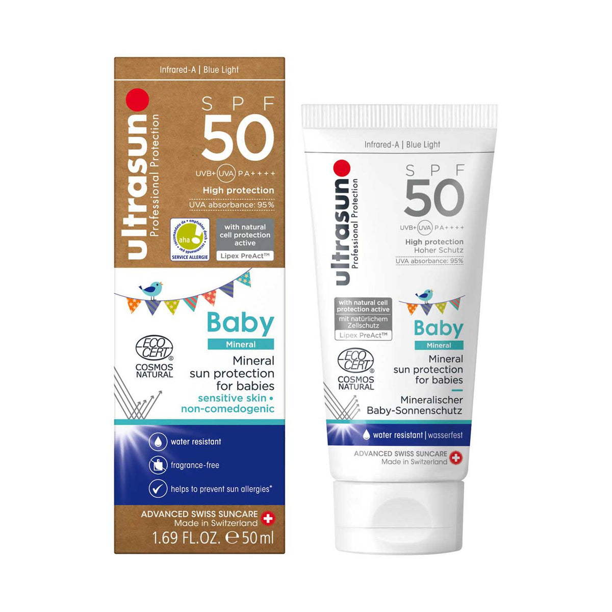 Ultrasun Mineral Baby SPF50 sunscreen 50ml, UK version