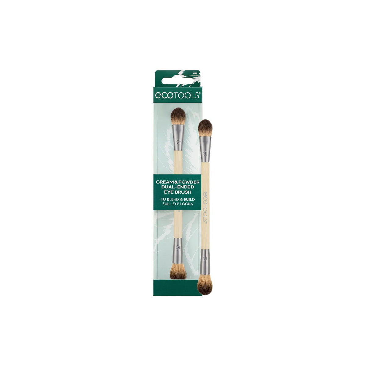 Ecotools dual ended cream and powder brush with bamboo handle (British brand)
