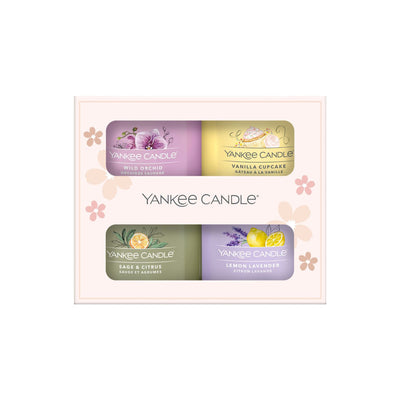 Boots Yankee Candle Spring Summer 26 Mini Filled Votive Candle Gift Set 4 x 37g- Buy online at McGrocer