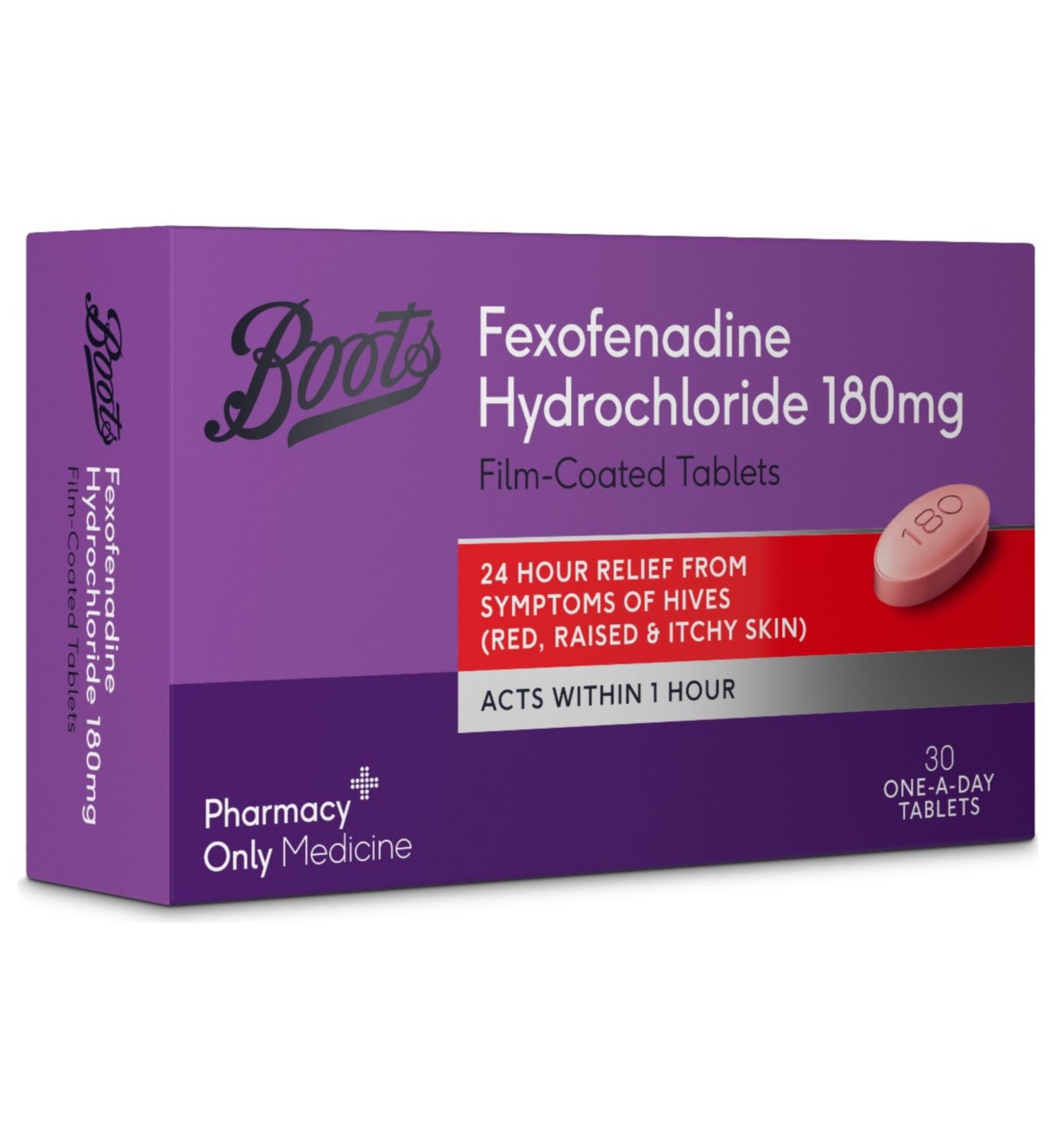 Boots fexofenadine hydrochloride 180mg tablets 30, imported from the UK