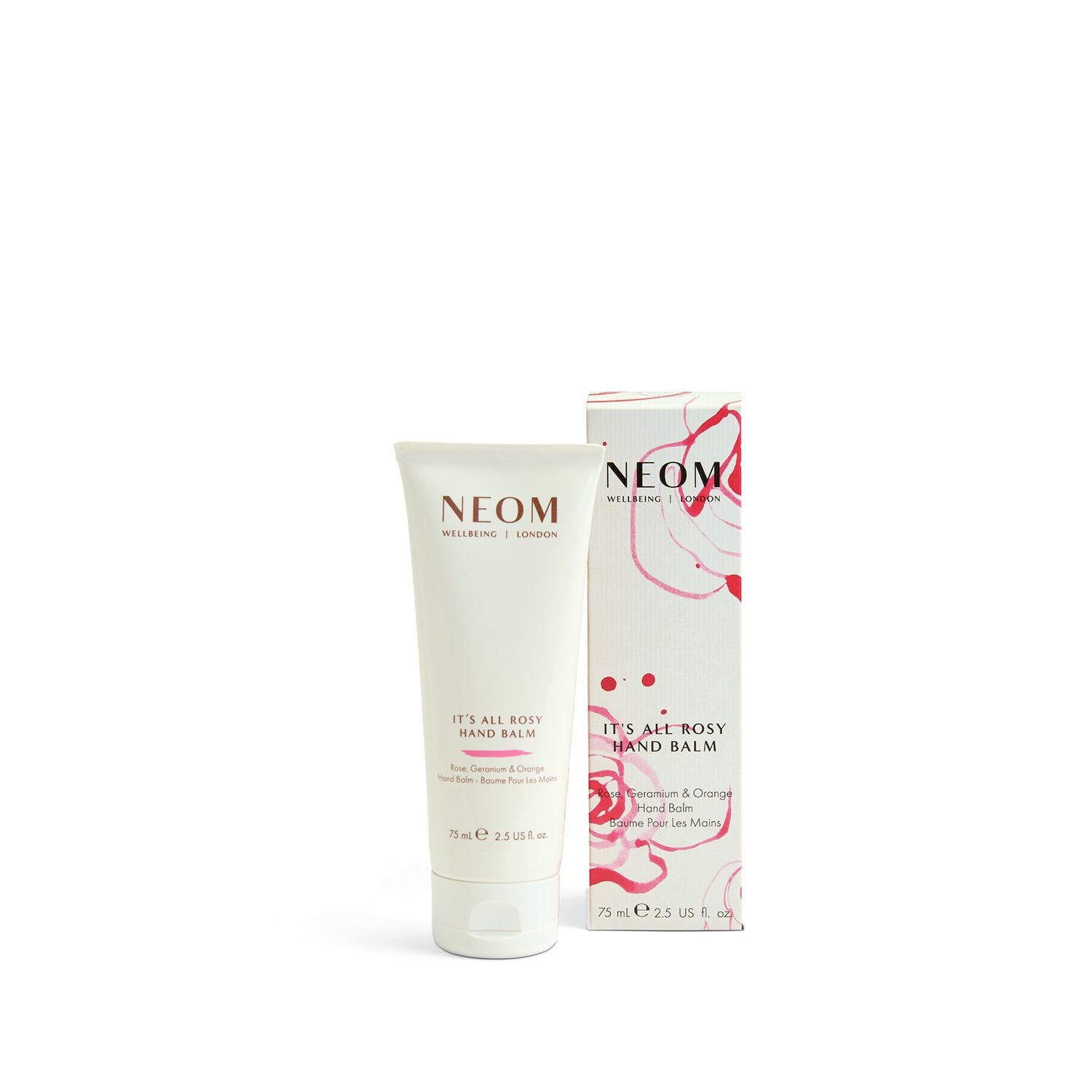 Neom It's All Rosy hand balm 75ml, imported from the UK