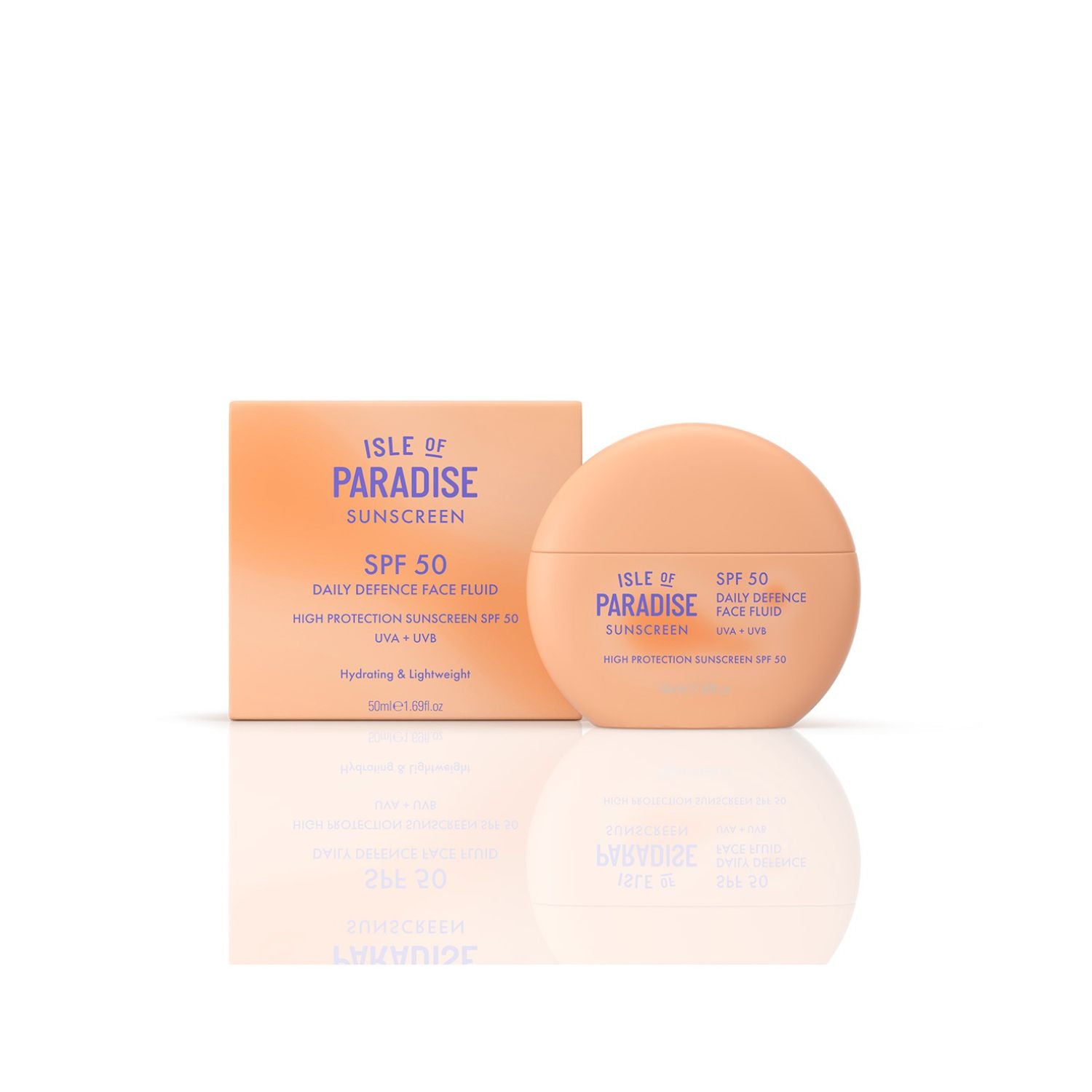 Isle Of Paradise sunscreen SPF 50 face fluid 50ml, imported from the UK