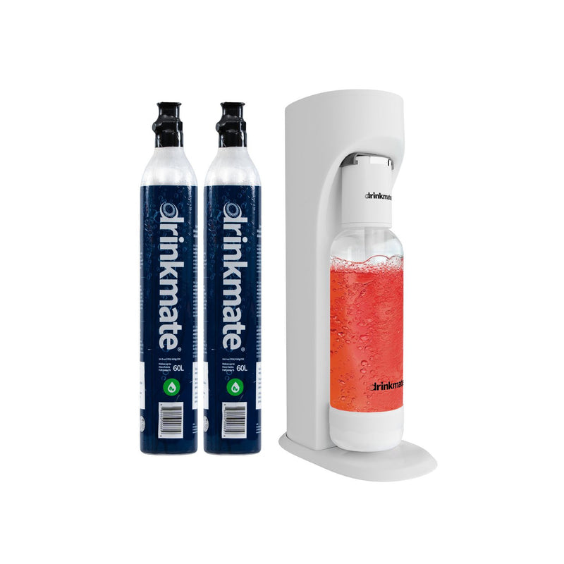 Drinkmate Omnifizz carbonator with 2 CO2 cylinders - British product
