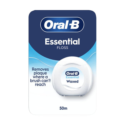 Boots Oral-B Essential Waxed Dental Floss Unflavoured 50m- Buy online at McGrocer