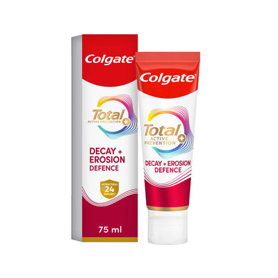 Boots Colgate Total Active Prevention+ Decay + Erosion Defence Toothpaste 75ml- Buy online at McGrocer