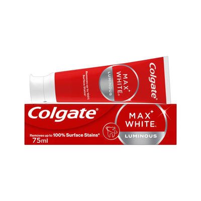 Boots Colgate Max White Luminous Teeth Whitening Toothpaste 75ml- Buy online at McGrocer