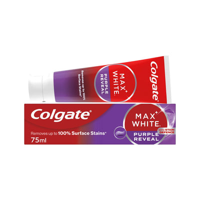waitrose Colgate Max White Purple Reveal Teeth Whitening Toothpaste 75ml- Buy online at McGrocer