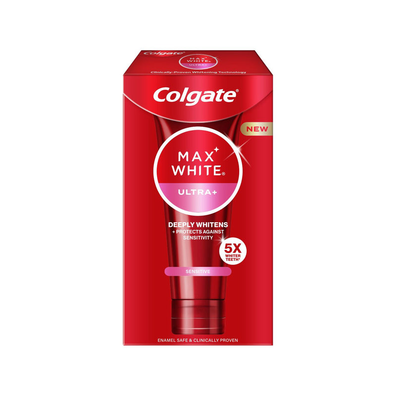 Colgate Max White Ultra+ Sensitive whitening toothpaste 75ml (British brand)