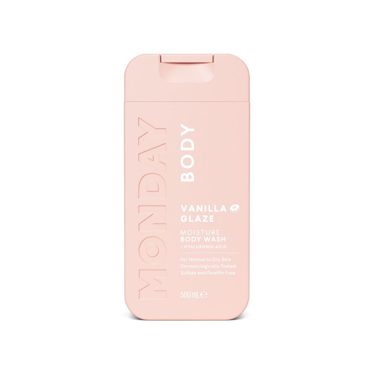 MONDAY Haircare Moisture Body Wash Vanilla Glaze 500ml, imported from the UK