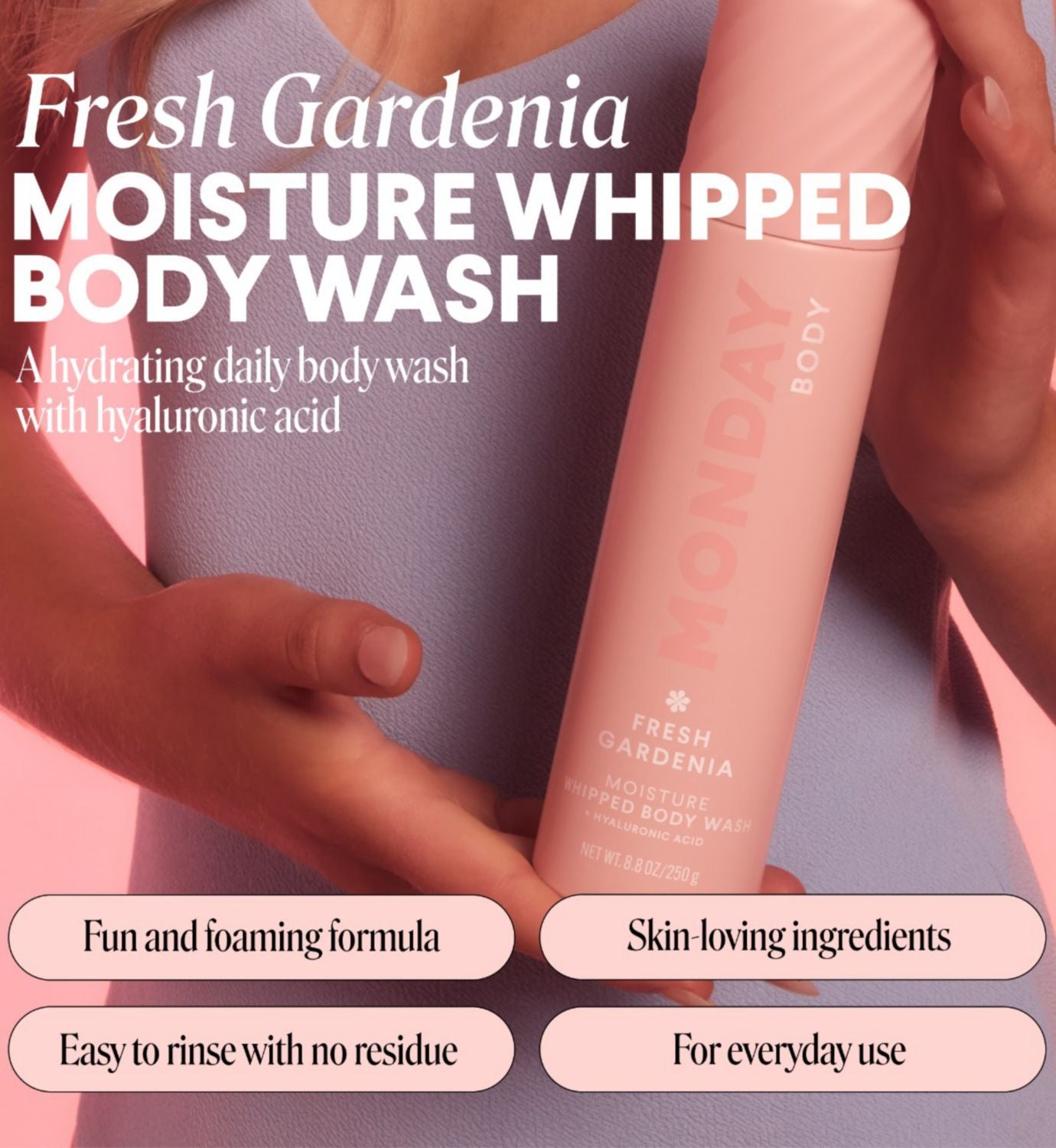 MONDAY Moisture whipped body wash 250g (British brand)