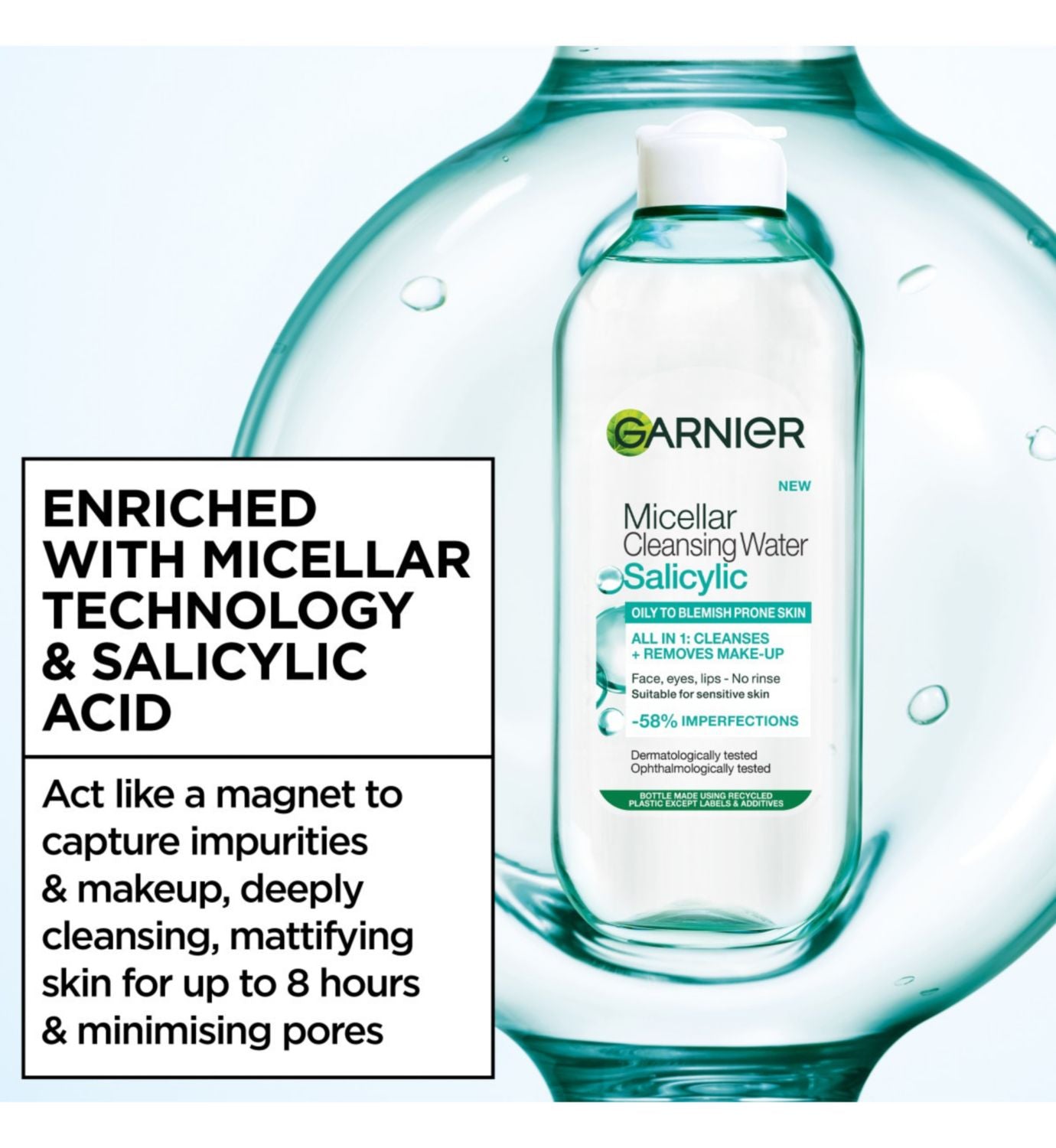 Garnier Salicylic Micellar Water 400ml - British product