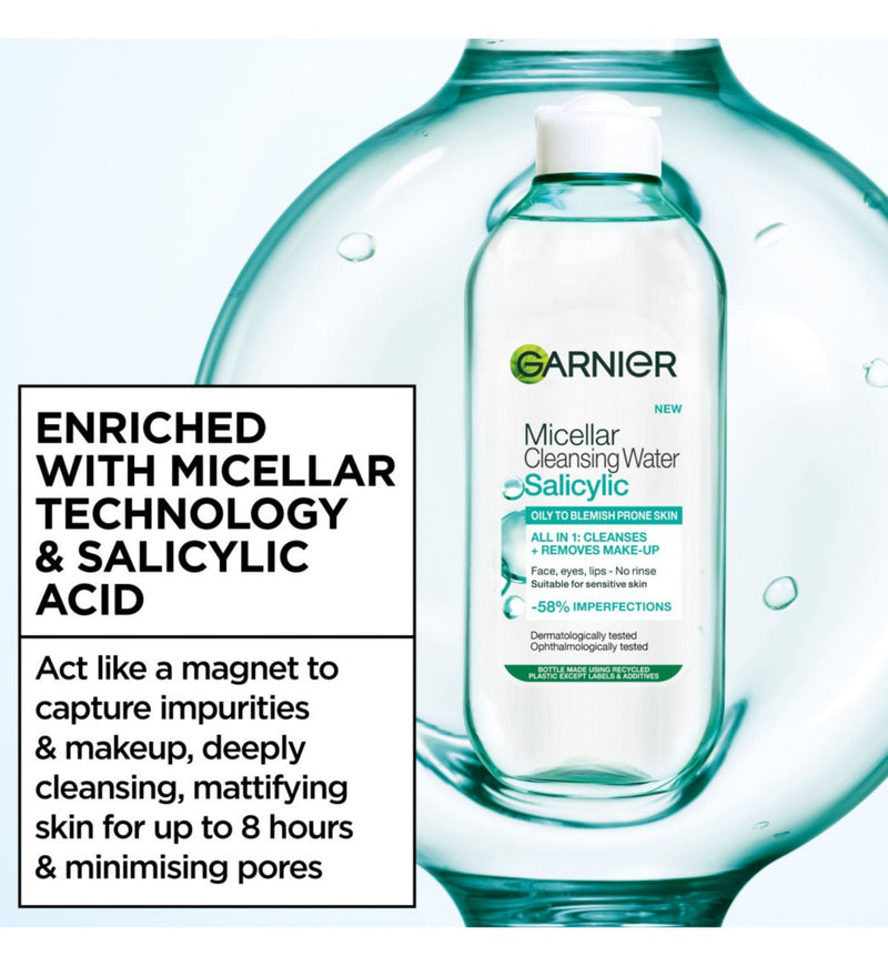 Garnier Salicylic Micellar Water 400ml - British product
