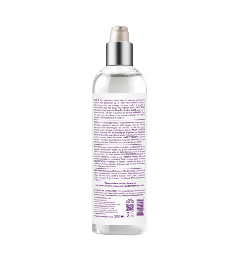Design Essentials Agave and Lavender thermal protectant serum, UK version