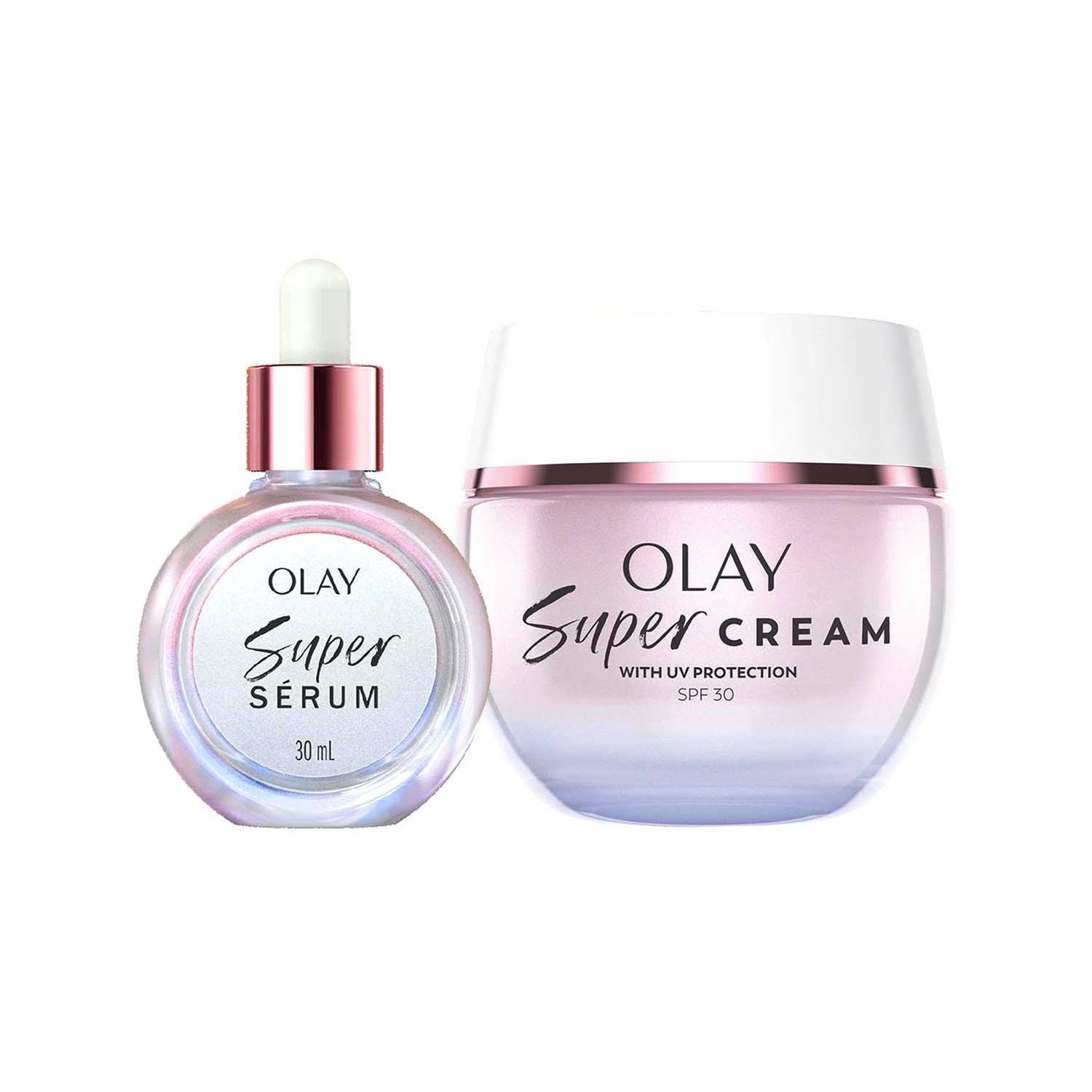 Olay Super Cream moisturiser and Super Serum bundle, British brand