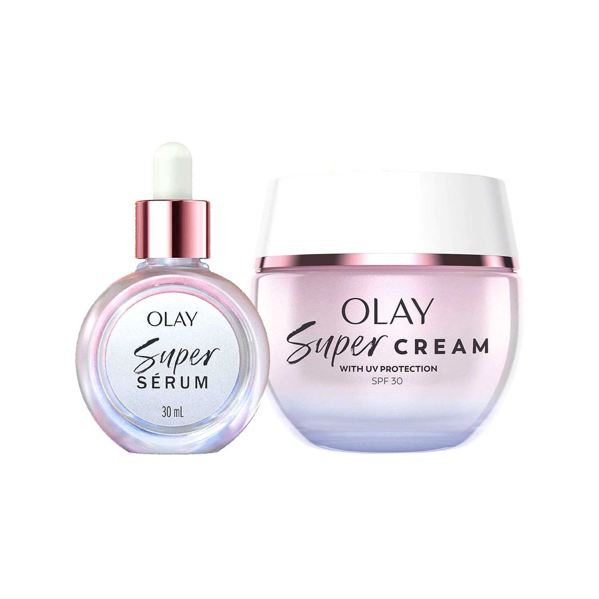 Olay Super Cream moisturiser and Super Serum bundle, British brand