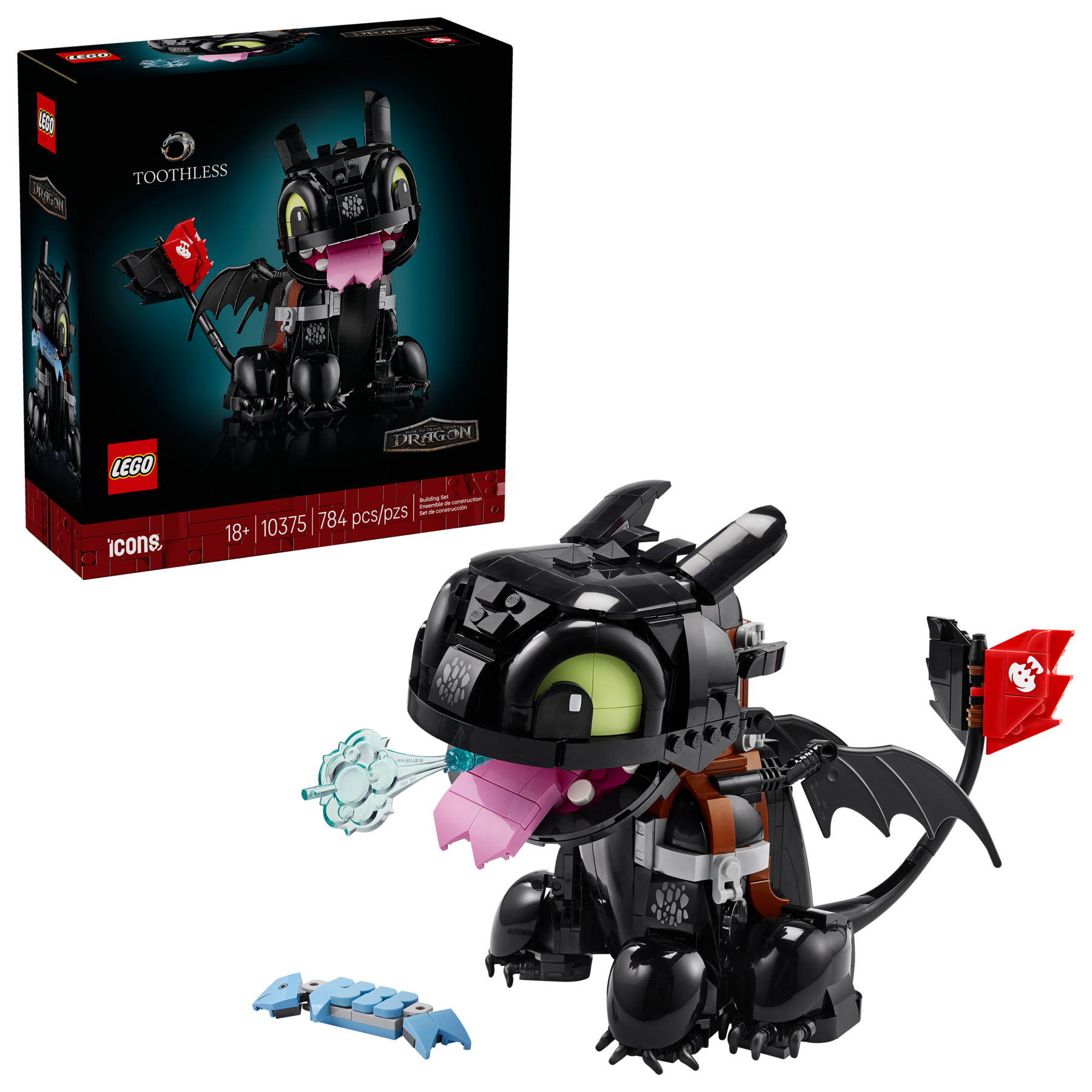 LEGO Icons Toothless Dragon set box, UK version