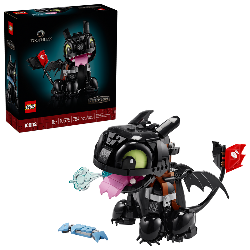 LEGO Icons Toothless Dragon set box, UK version
