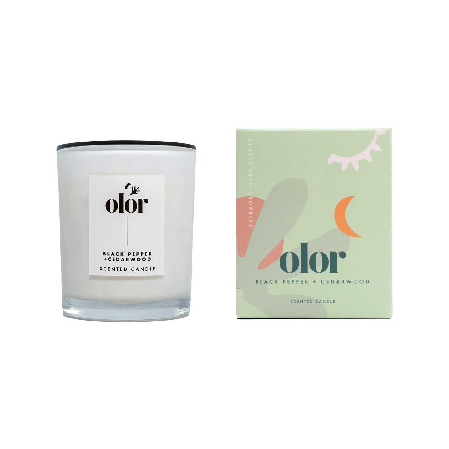 Olor Black Pepper and Cedarwood Classic Candle 180g (British brand)