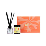 Olor Joyful Radiance Collection gift set with candle and diffuser, UK version