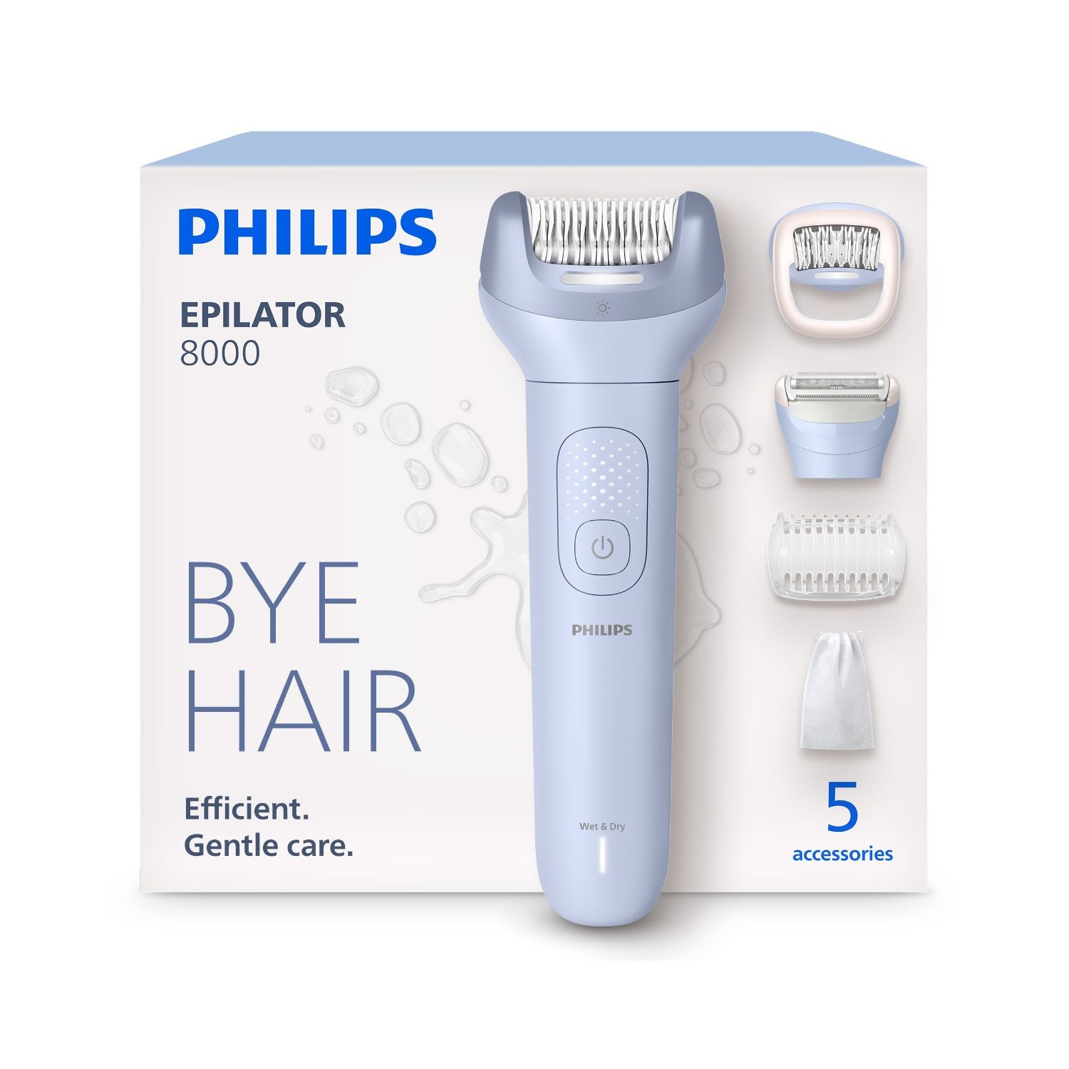 Philips Series 8000 epilator with LED light, imported from the UK