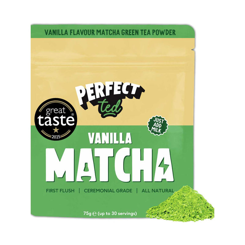 PerfectTed vanilla matcha green tea powder 75g - British product