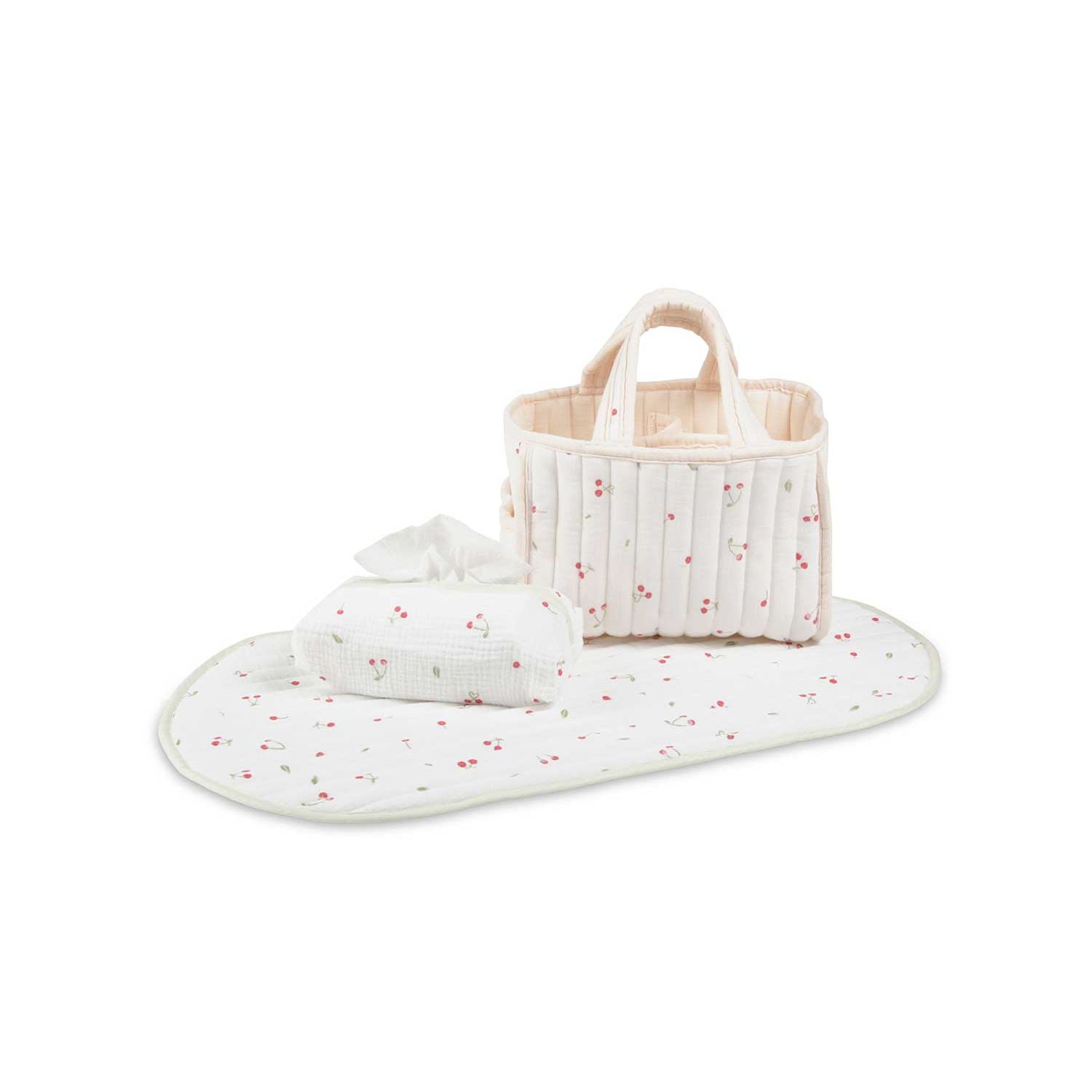Cuddleco changing set Ditsy Cherry - British product