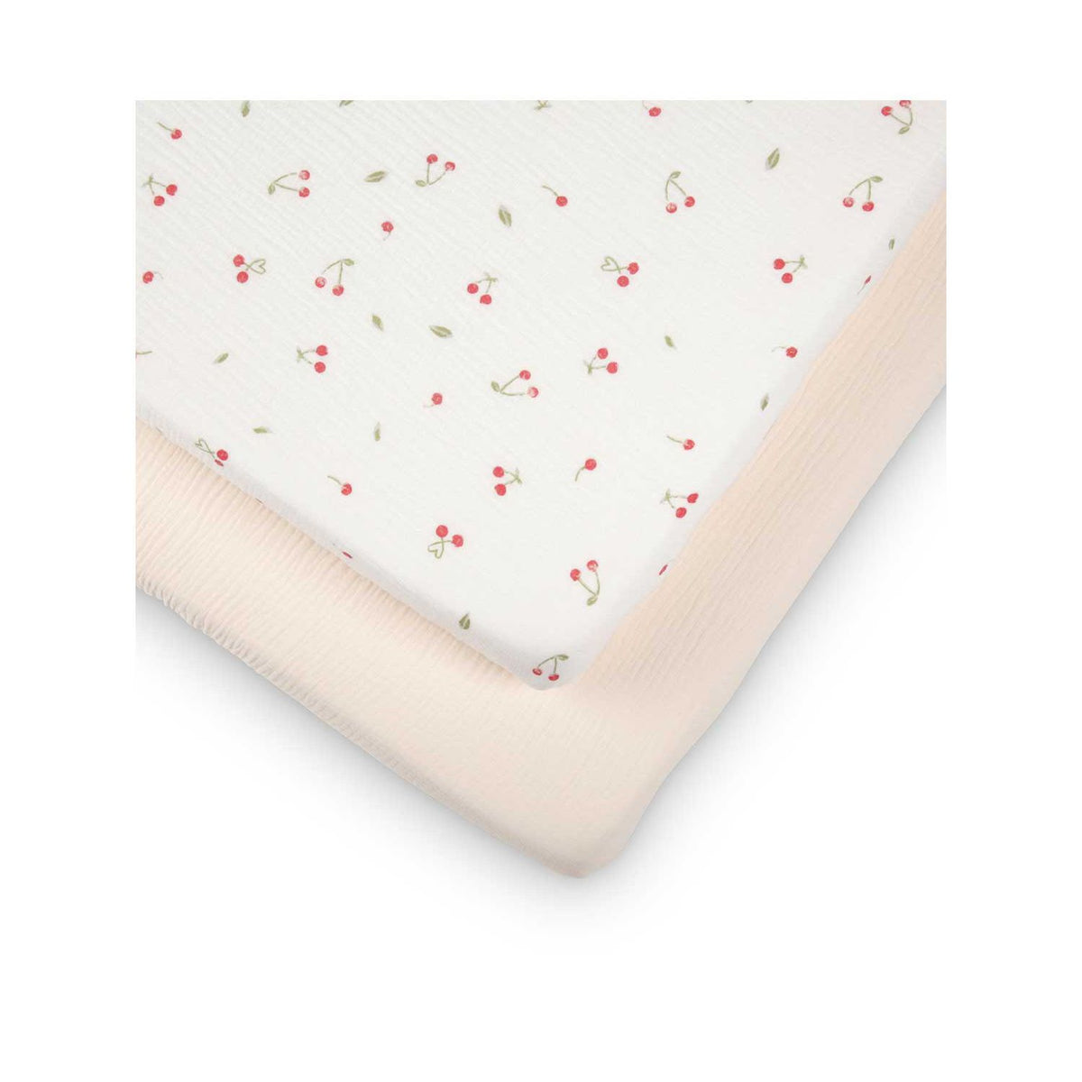 Cuddleco cot bed sheets ditsy cherry 2 pack - British product