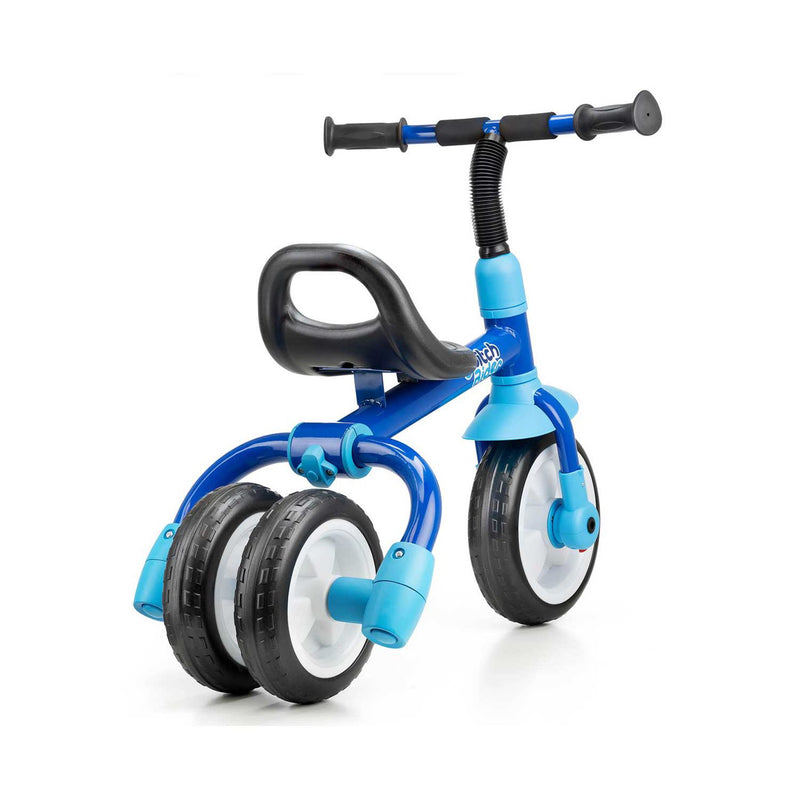 Xootz 5-in-1 folding balance bike trike in blue, imported from the UK