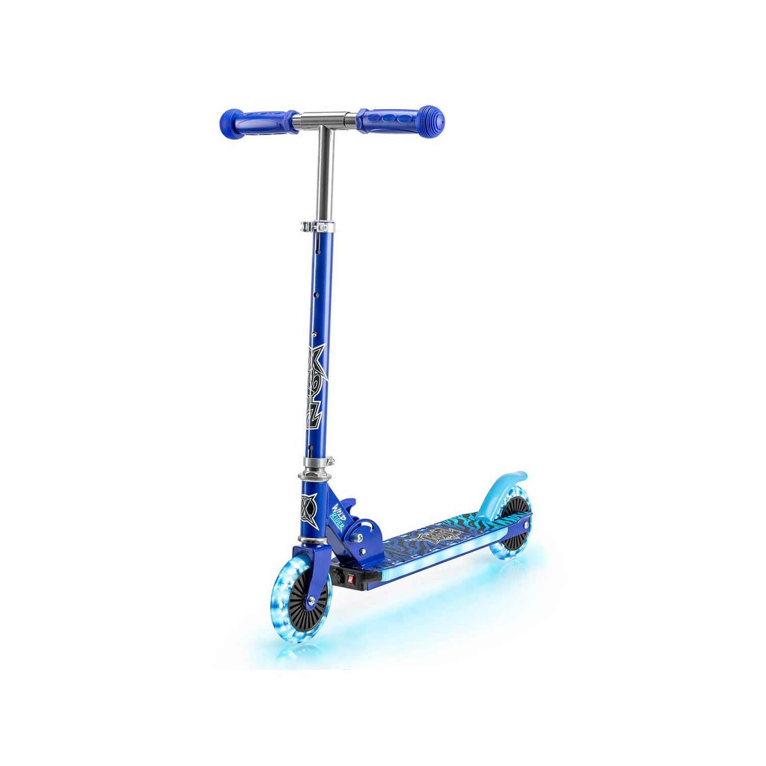 Xootz Wild Rider LED scooter blue tiger, UK version