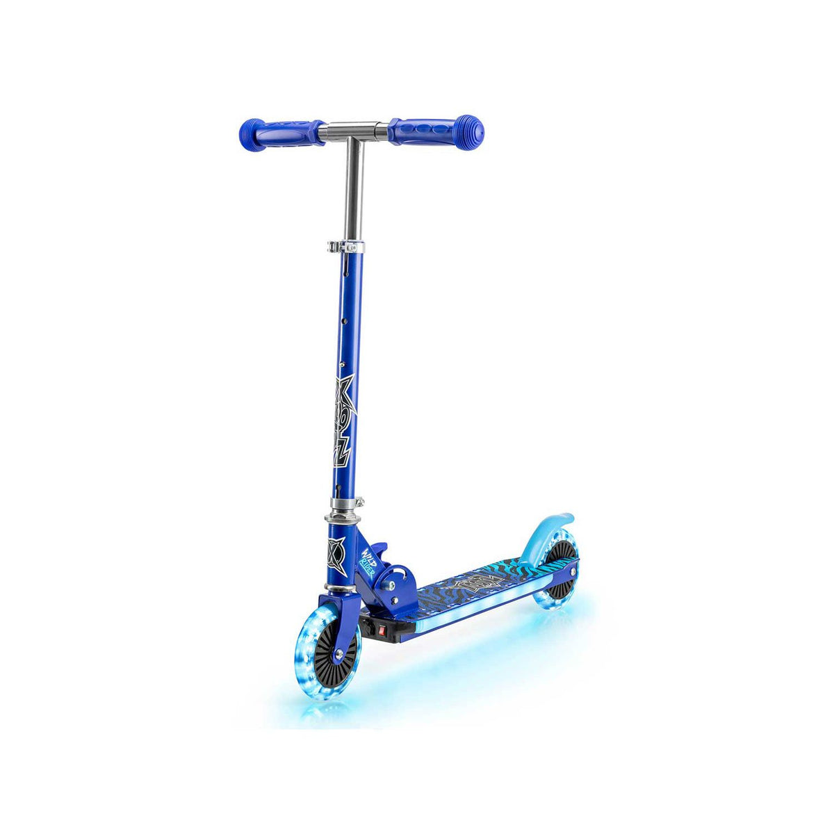 Xootz Wild Rider LED scooter blue tiger, UK version