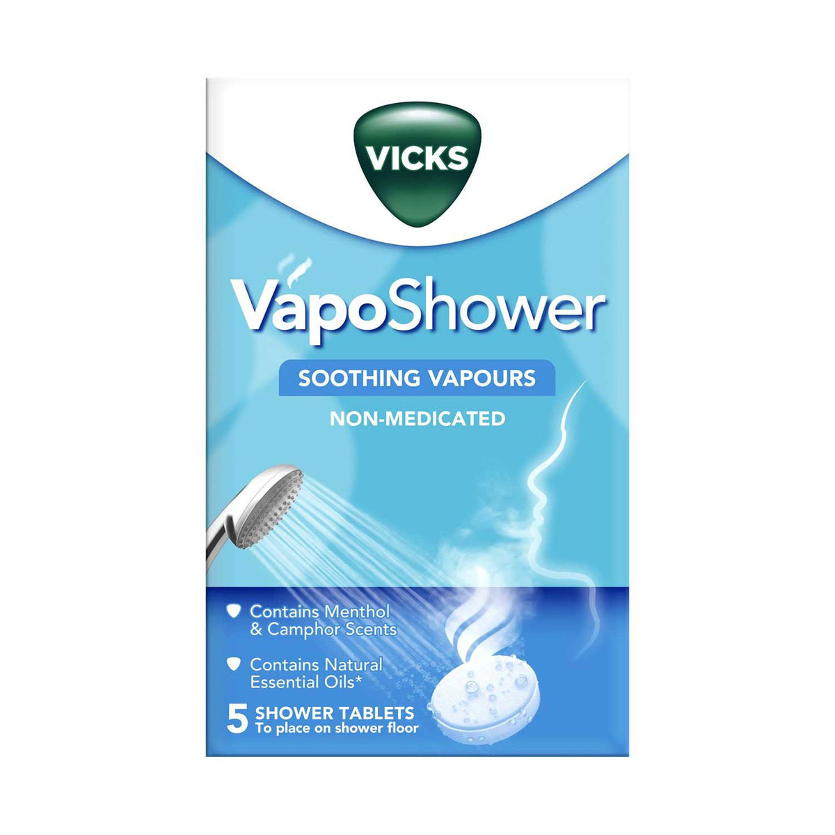 Vicks Vapo Shower tablets menthol camphor 5 tablets - British product