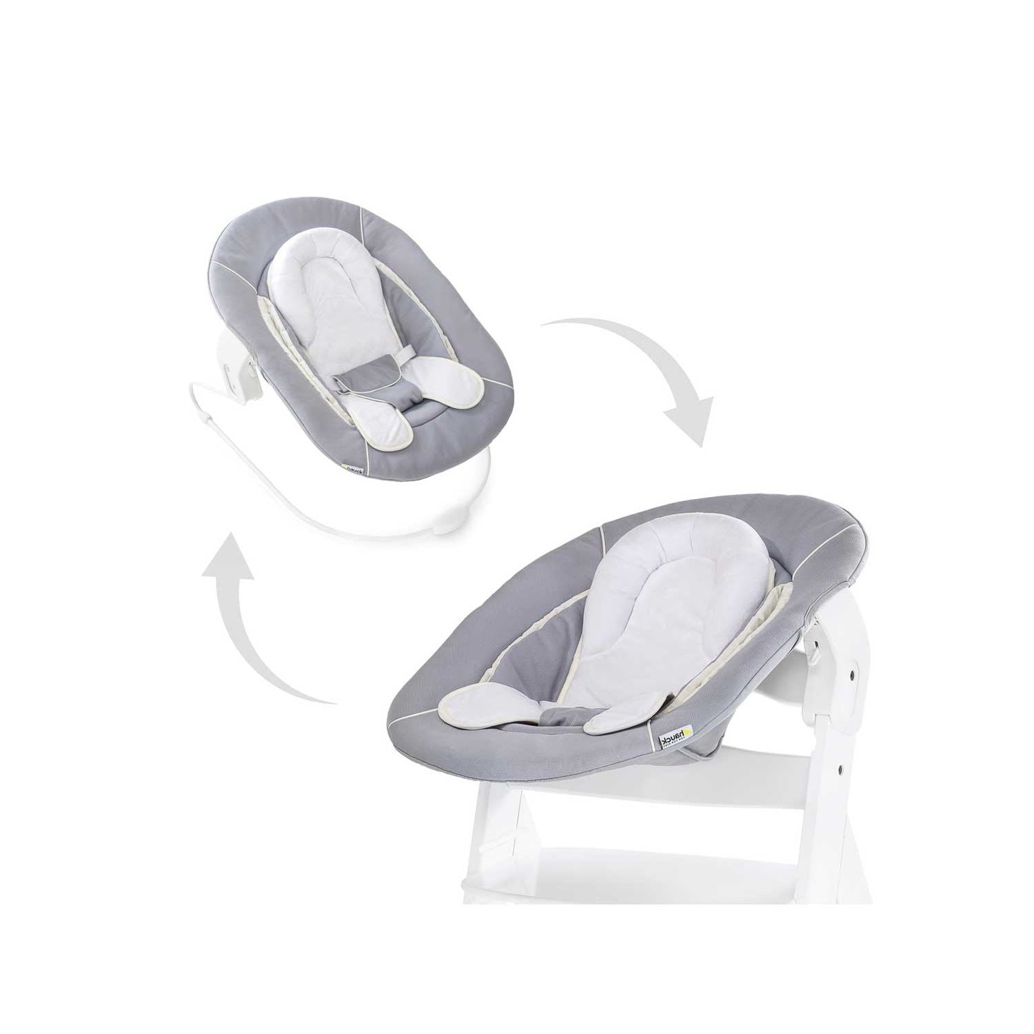 Hauck Alpha Bouncer 2 in 1 Stretch Grey, imported from the UK