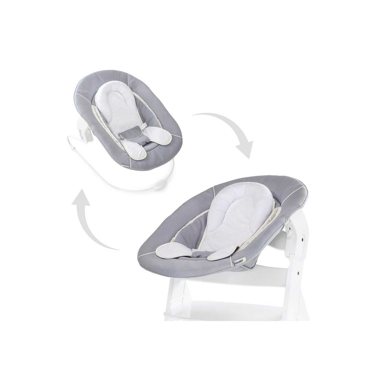Hauck Alpha Bouncer 2 in 1 Stretch Grey, imported from the UK