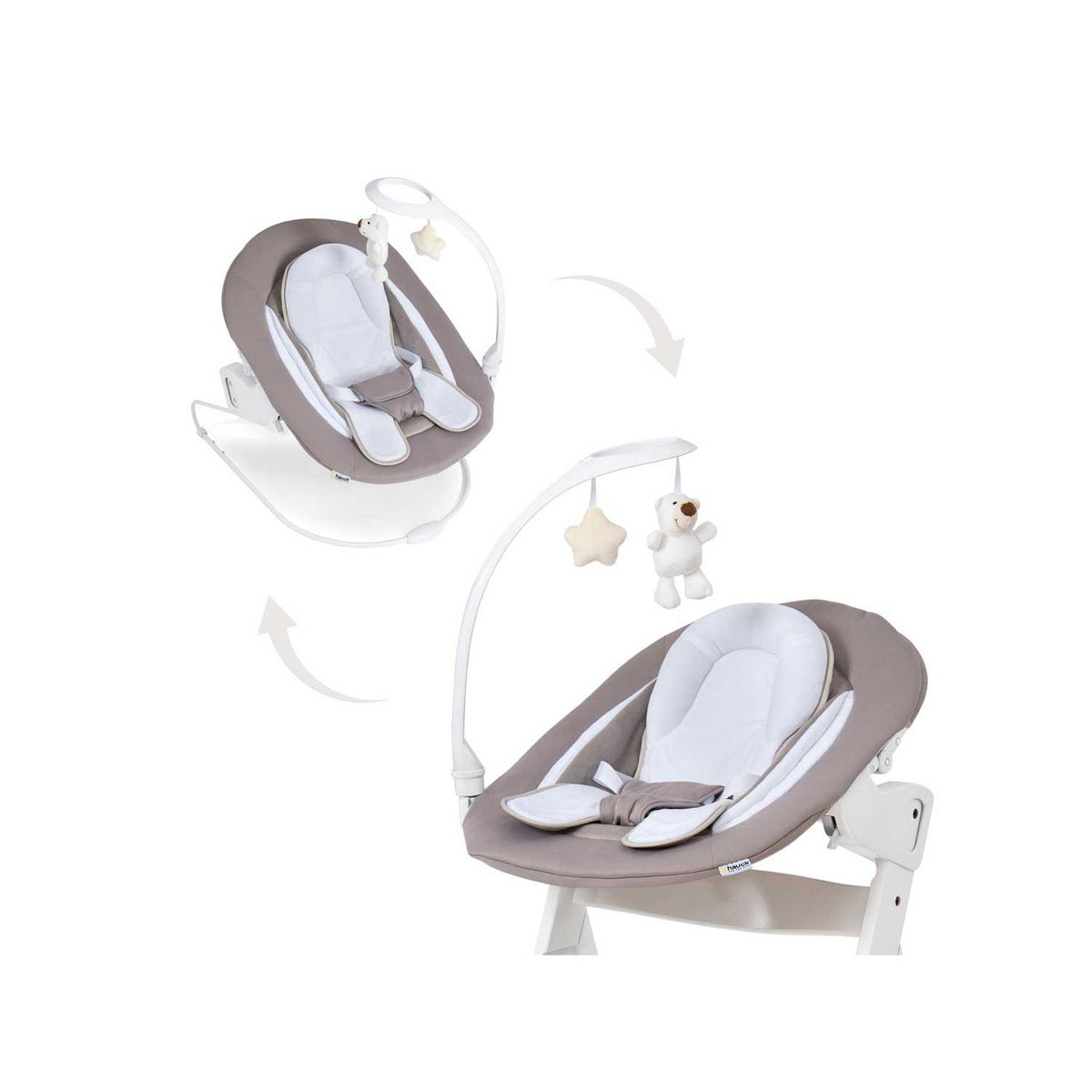 Hauck Alpha Bouncer Deluxe Sand baby bouncer, UK version